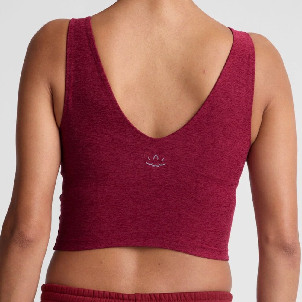 Beyond Yoga Spacedye Good Day Cropped Tank in Bordeaux Heather - Picture 4 of 8
